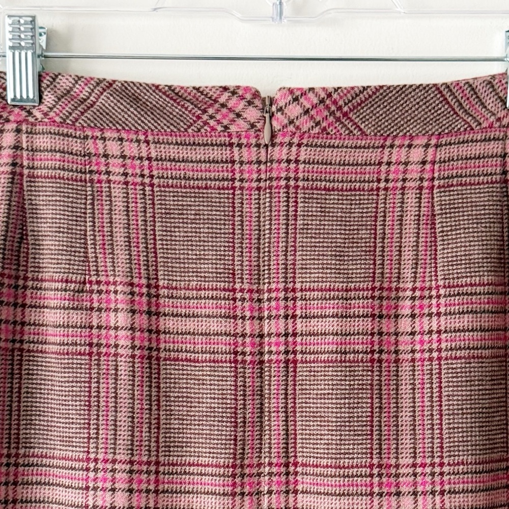 Talbots Wool Blend Glen Plaid Pencil Skirt Size 10 Classic Preppy Academia - Picture 7 of 15